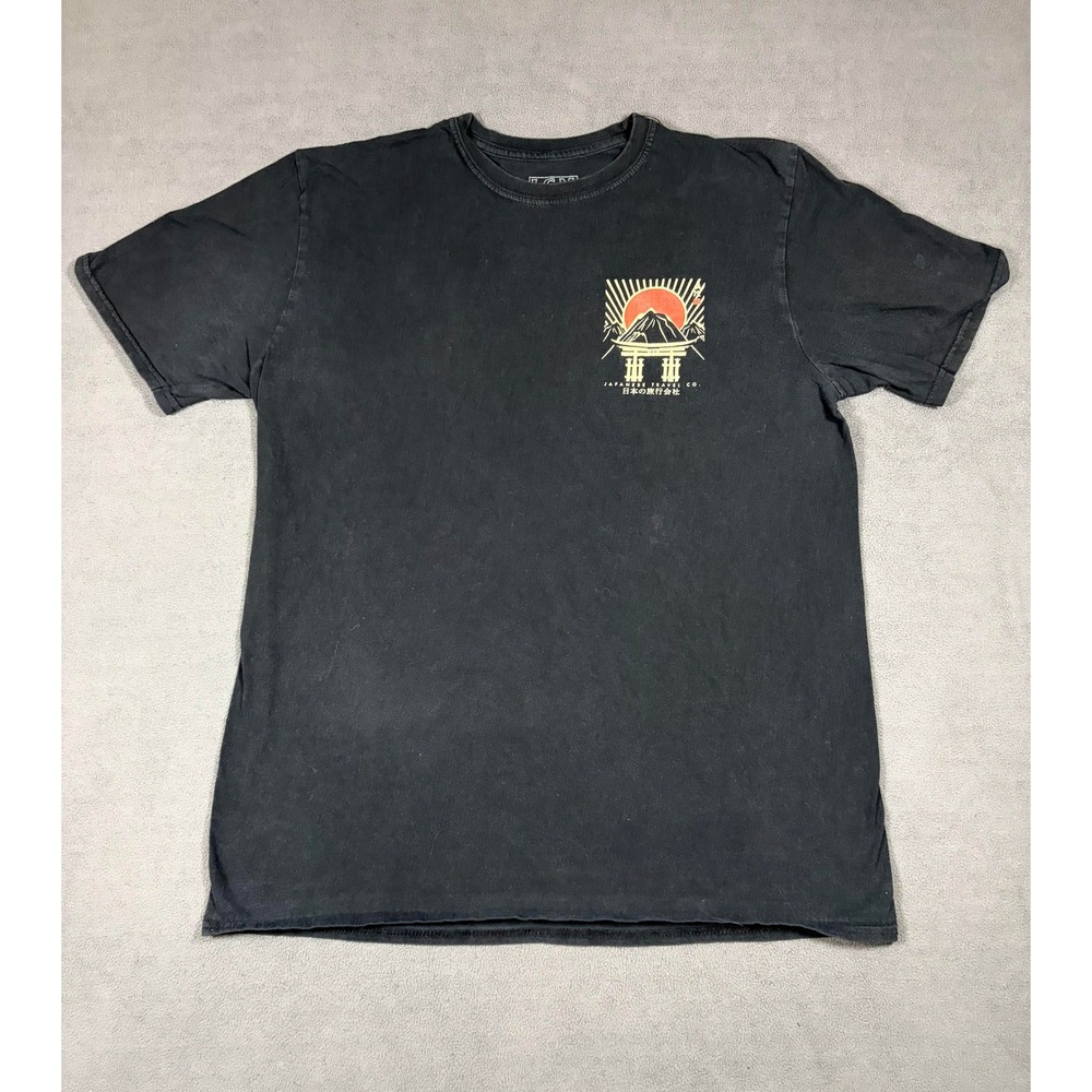 LCM International Japanese Travel Co Graphic TShirt Men Large Black Sun Mountain
